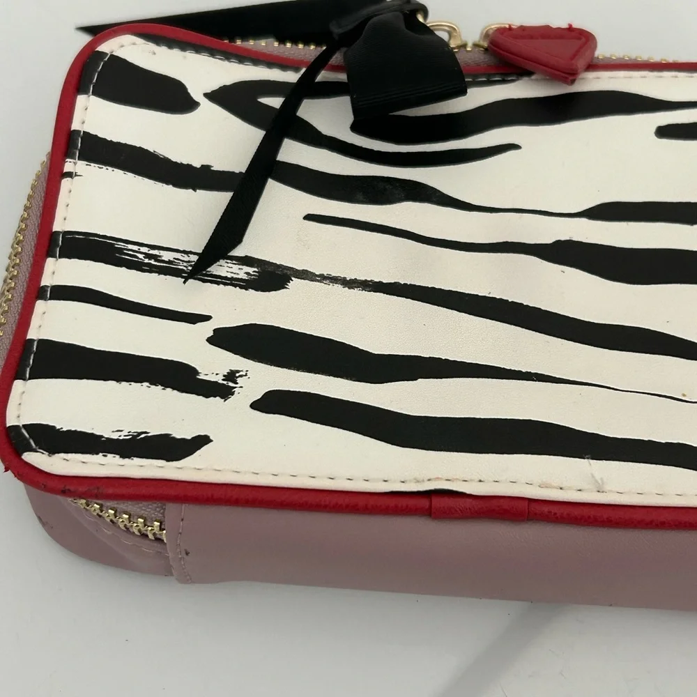 Trish McEvoy Zebra Print Makeup Pouch White Black
